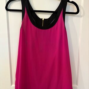 Express Fuchsia and Black Sleeveless Blouse